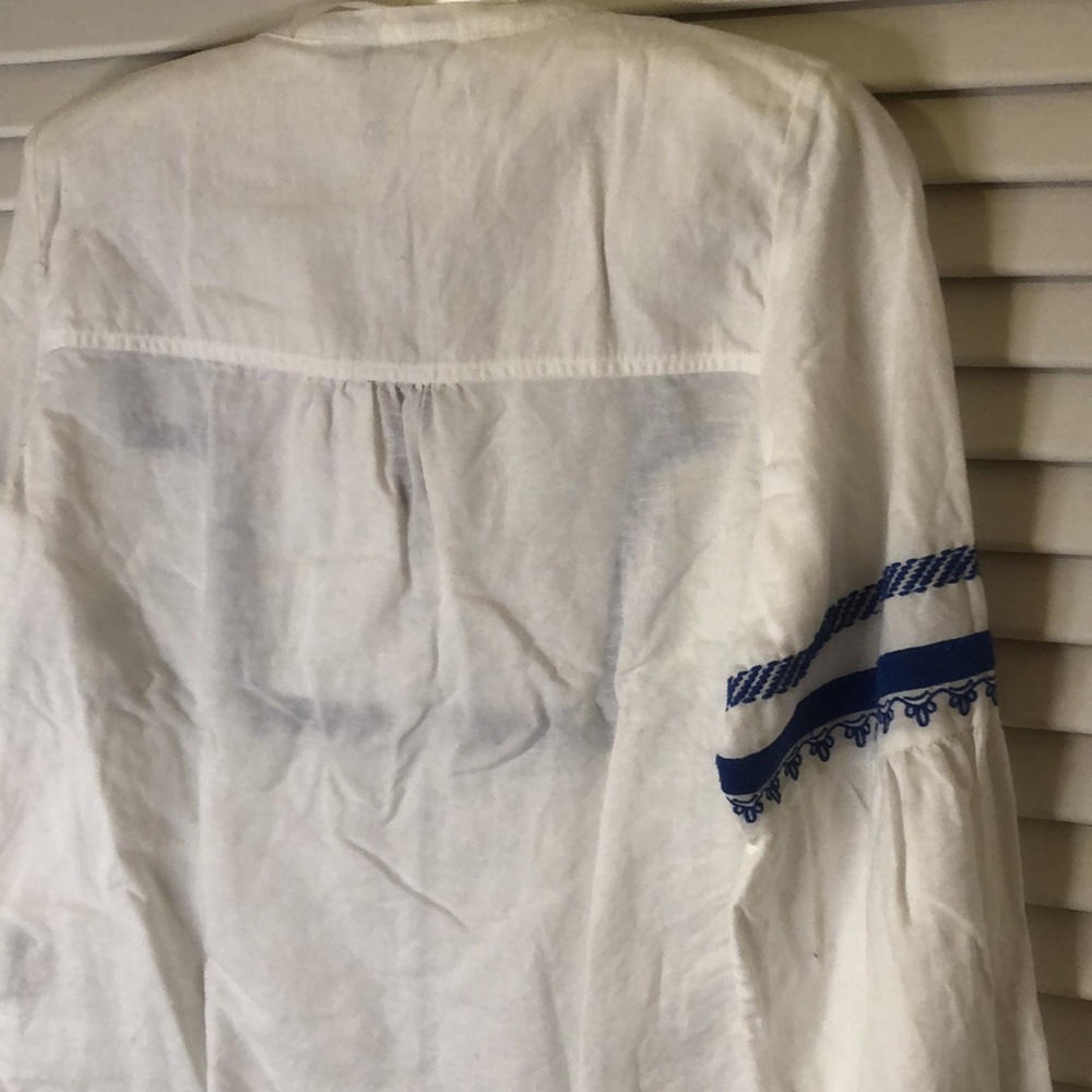 J Crew Popover shirt Santorini sz 00 - Picture 8 of 10